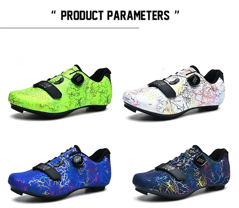 Zapatillas de ciclismo para hombre con cierre automático; zapatillas de ciclismo de carretera; zapatillas deportivas de ciclismo de montaña para exterior; zapatillas de ciclismo de spinning para mujer para interior