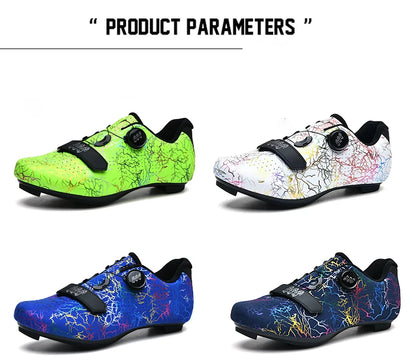 Zapatillas de ciclismo para hombre con cierre automático; zapatillas de ciclismo de carretera; zapatillas deportivas de ciclismo de montaña para exterior; zapatillas de ciclismo de spinning para mujer para interior