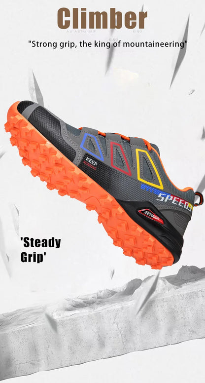 Men's Hiking Shoes Outdoor Sports Lace-Up Hiking Shoes Women's Hiking Sports Non-slip Hunting Tactical Sports Shoes