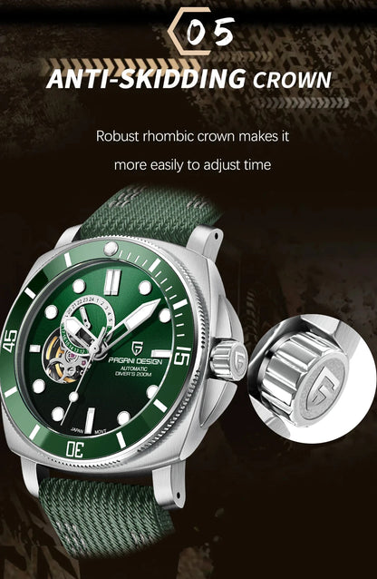 PD1736 PAGANI DESIGN 2025 Men Automatic Mechanical Watches Casual Fashion Sapphire Stainless Steel Diving TMI NH39 Reloj Hombre