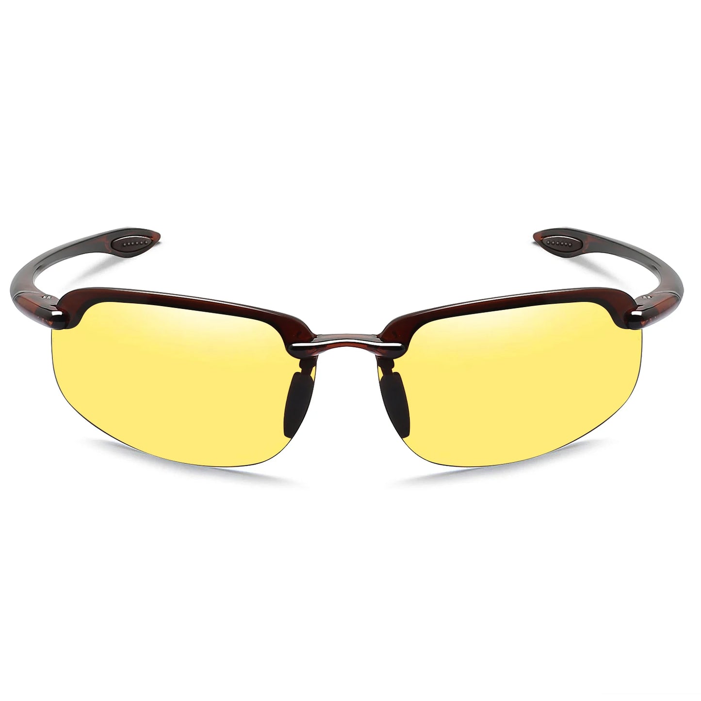 JULI Sports Sunglasses for Men Women TR90 Rimless Frame UV400 Protection for Cycling Running Fishing Baseball Driving 8001