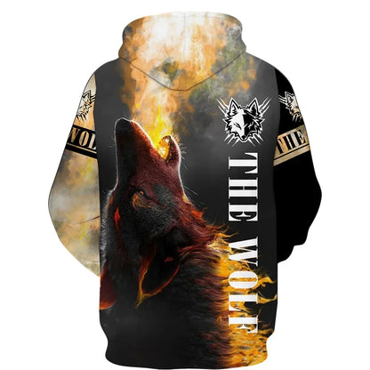 Cool 3D Wolf Printed Zipper Hoodies Fashion Men/Women Streetwear Hooded Jacket Coat Unisex Casual Hip Hop Pullover Sweatshirts