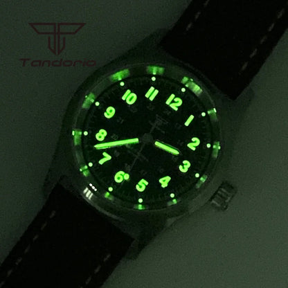 Tandorio 36 mm Fashion 20 BAR automatisk dykar- och pilotklocka för män och kvinnor NH35/PT5000/Miyota8215-urverk safirglas armbandsur med grön luminiscens