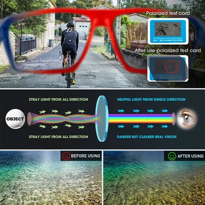 Occhiali da sole polarizzati Kapvoe da uomo alla moda, occhiali da ciclismo, occhiali UV400 per uomo e donna, occhiali da sole per guida, arrampicata e sport all’aperto