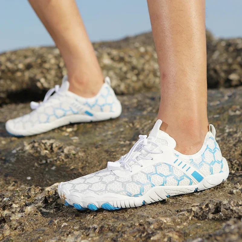 Damen Herren Aqua-Schuhe zum Waten im stromaufwärts fließenden Wasser Wassersneaker Schnelltrocknend Strand Barfuß Outdoor Waten im stromaufwärts fließenden Wasser Wassersport Schwimmschuhe