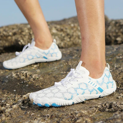 Damen Herren Aqua-Schuhe zum Waten im stromaufwärts fließenden Wasser Wassersneaker Schnelltrocknend Strand Barfuß Outdoor Waten im stromaufwärts fließenden Wasser Wassersport Schwimmschuhe