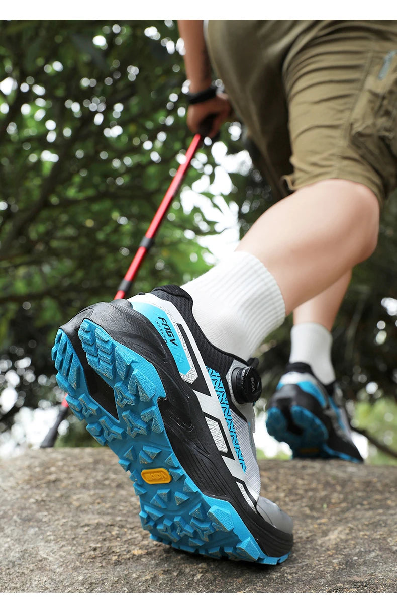 Spring & Summer Men's Running Shoes  Outdoor Hiking,Wear-Resistant Trail Shoes with BOA Closure,Breathable Sports & Casual Style