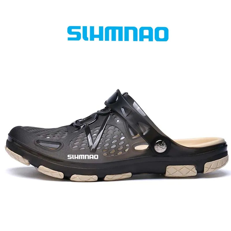 Men's Summer Outdoor Fishing Shoes, Anti Slip Lightweight Casual Beach Sandals, Durable Thick Soled Shoes for Home Use