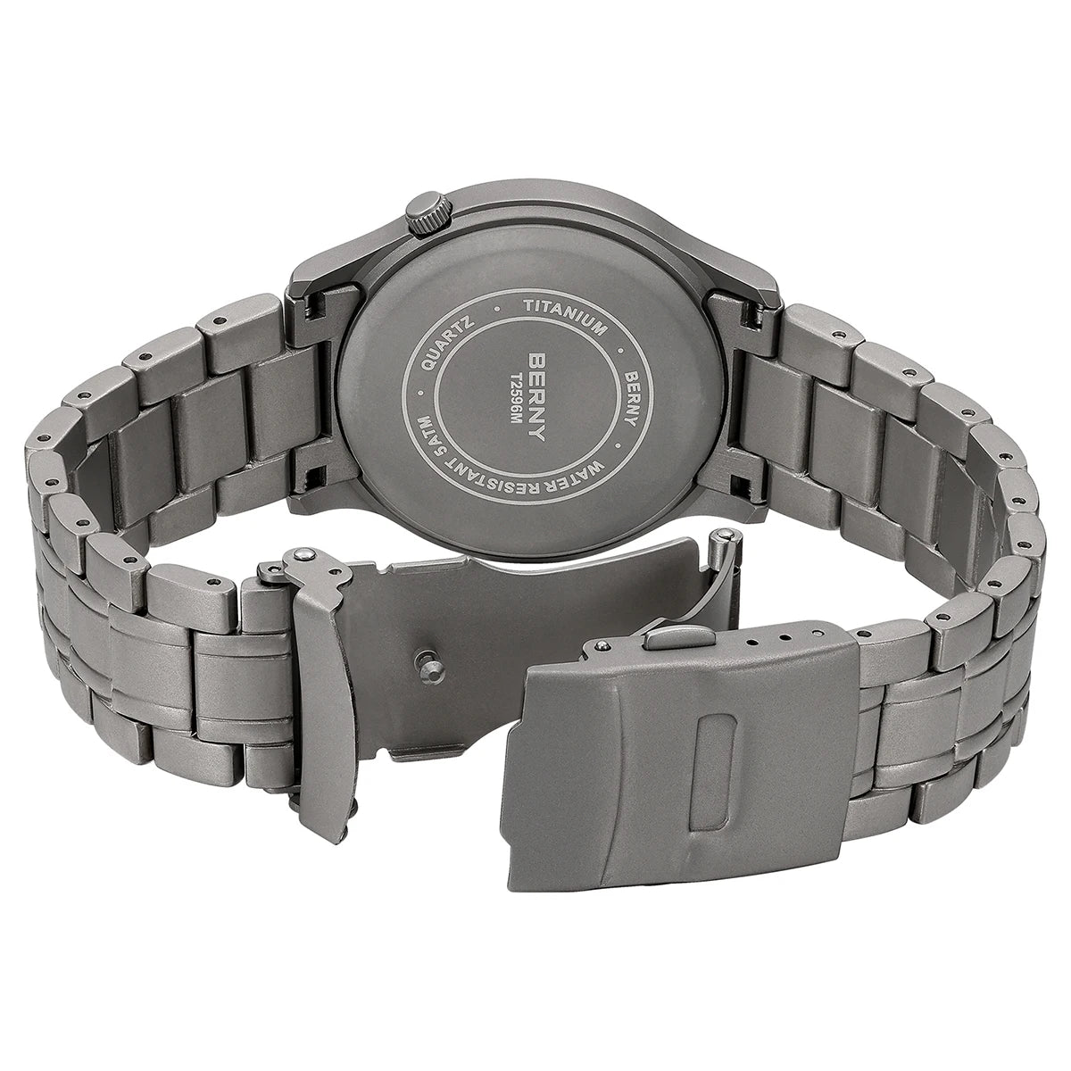 BERNY Titanium Watches for Men Classic Men's Field Watch Easy Read Outdoor Quartz Wristwatch Super Luminous Sapphire 5ATM
