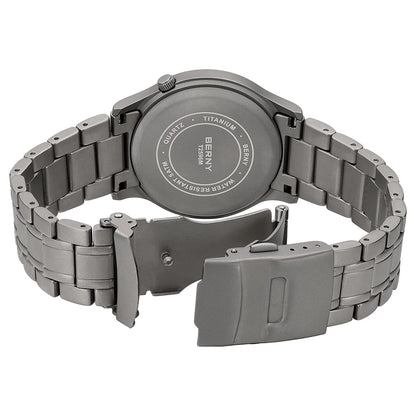 BERNY Titanium Watches for Men Classic Men's Field Watch Easy Read Outdoor Quartz Wristwatch Super Luminous Sapphire 5ATM