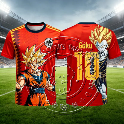 Dragon Ball Retro Super Goku 10 3D ispis, brzo sušenje, prozračan uniseks majica kratkih rukava za nogomet i košarku, casual sportska majica