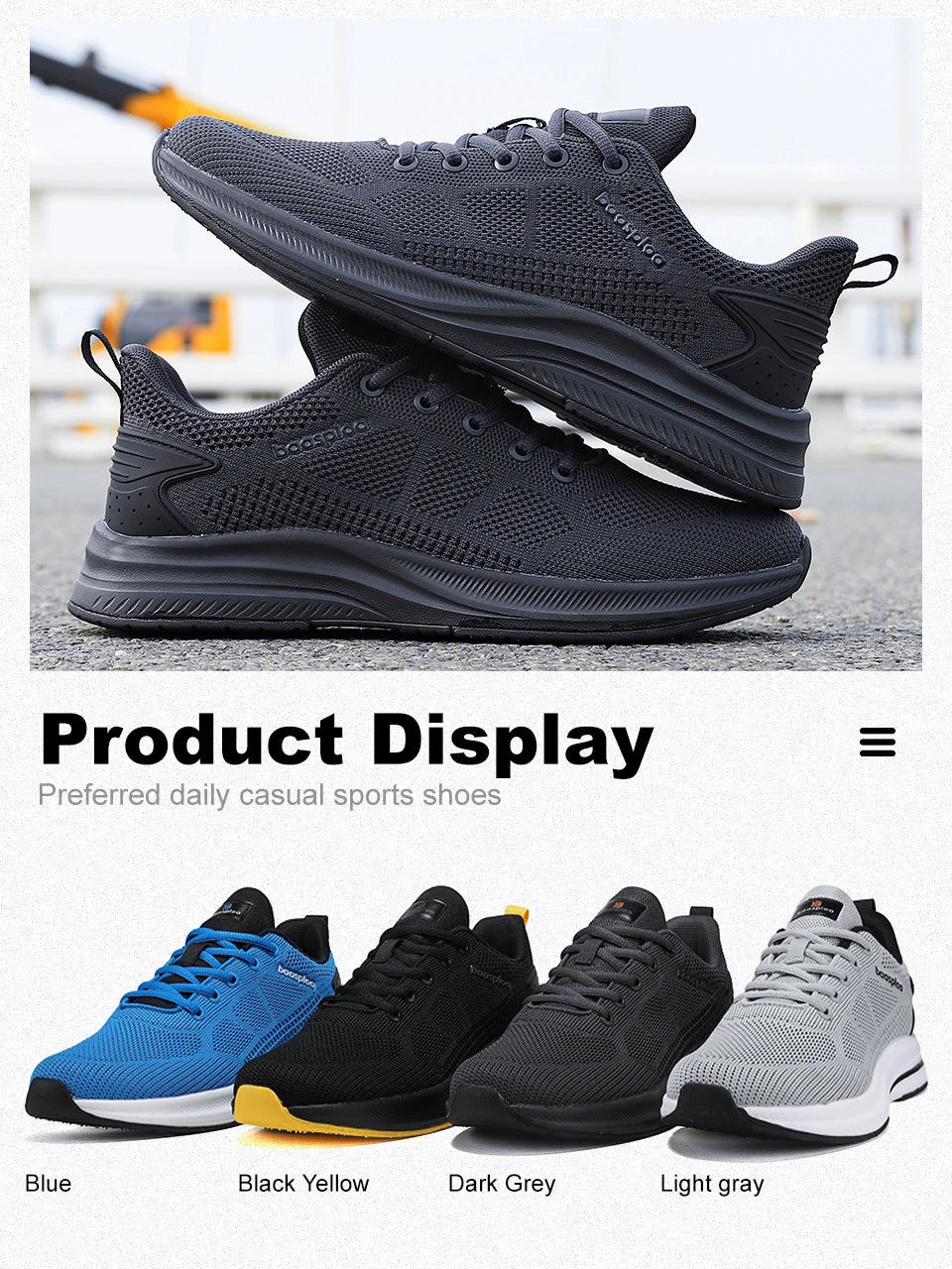 Ténis de corrida para homem da marca Baasploa: ténis casuais de malha, de designer, leves, com atacadores, novos, para desporto ao ar livre e ténis de ténis