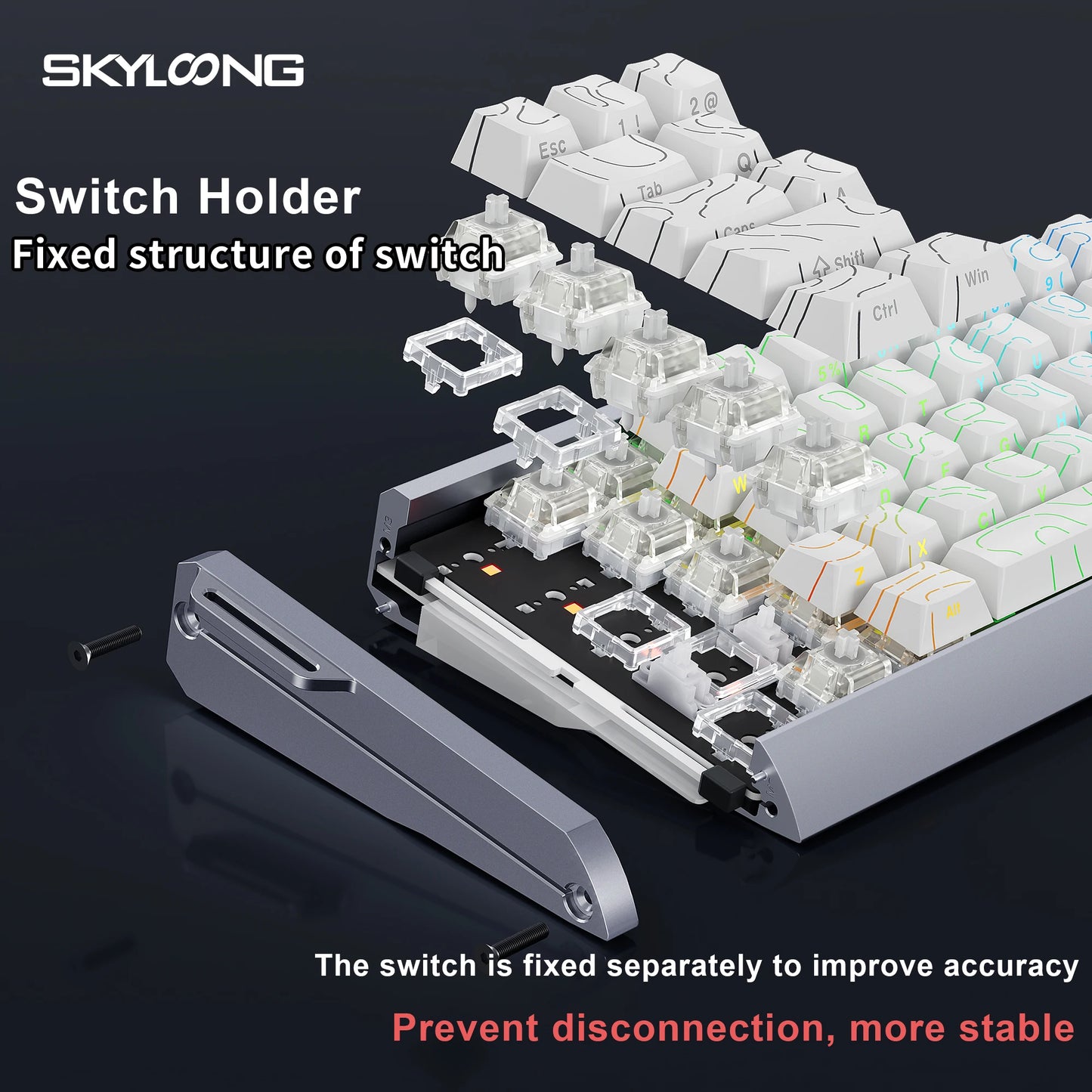 Tastiera magnetica SKYLOONG GK61/GK68 HE con case in alluminio, 8000hz, RT0.01mm, Rapid Trigger, keycap PBT, retroilluminazione RGB, tastiera gaming cablata
