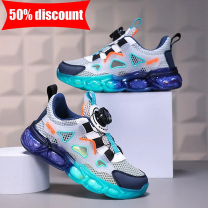 Children Sports Shoes Ultra Light Mesh Breathable School Training Running Shoes Soft Sole Anti Slip Casual Walking Shoes Kids