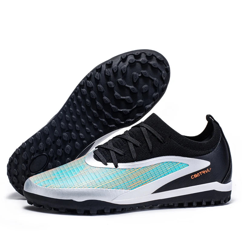 New Men's Soccer Shoes Professional Society Turf Training Football Field Boots Non-Slip TF/FG Indoor Football Shoes Sizes 32-45