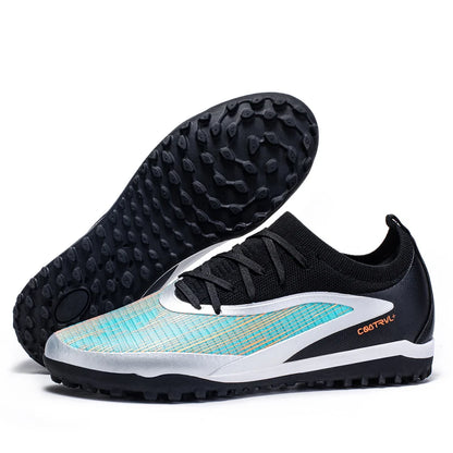 New Men's Soccer Shoes Professional Society Turf Training Football Field Boots Non-Slip TF/FG Indoor Football Shoes Sizes 32-45