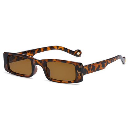 New Rectangle Sunglasses Women Fashion Small Square Frame Vintage Brand Sun Glasses Men Shades Retro Clear Green Oculos UV400