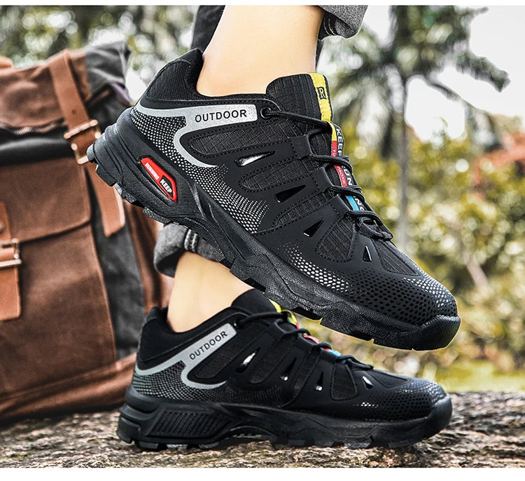 Scarpe da uomo per attività all'aperto - Scarpe da alpinismo antiscivolo da uomo - Calzature da viaggio, escursionismo e avventura - Sneaker casual alla moda