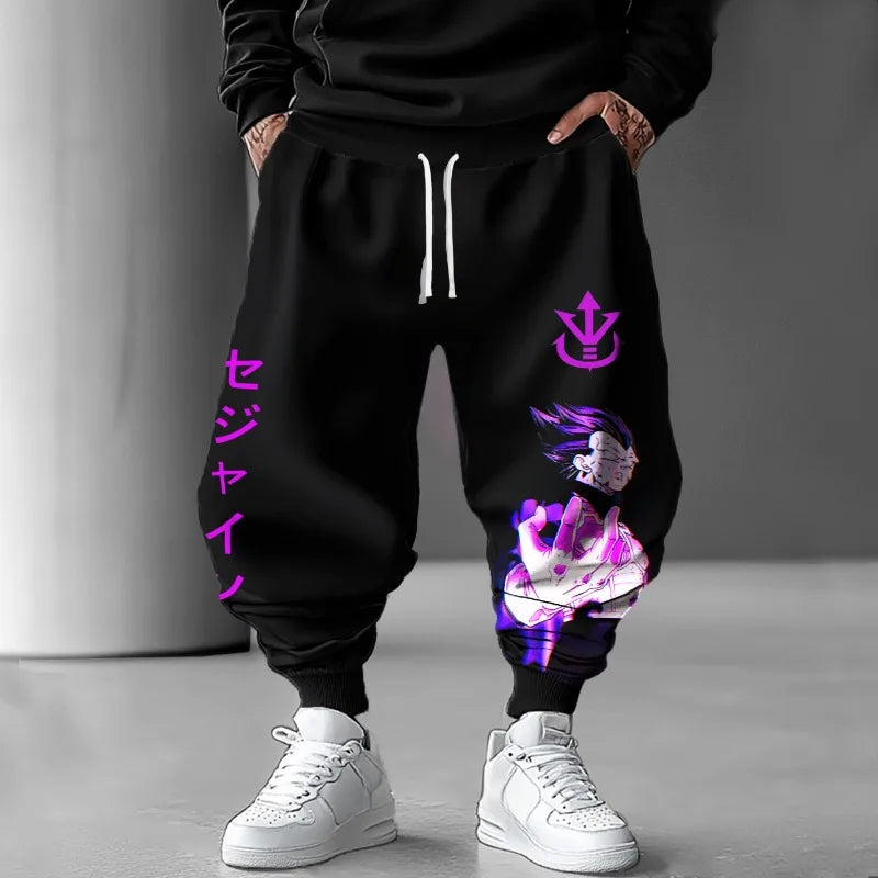 2026 Pantaloni sportivi estivi da uomo alla moda con stampa grafica ispirata all’anime giapponese Dragon Ball Z - Majin Buu, stile Harajuku Y2K, abbigliamento streetwear, leggings da esterno