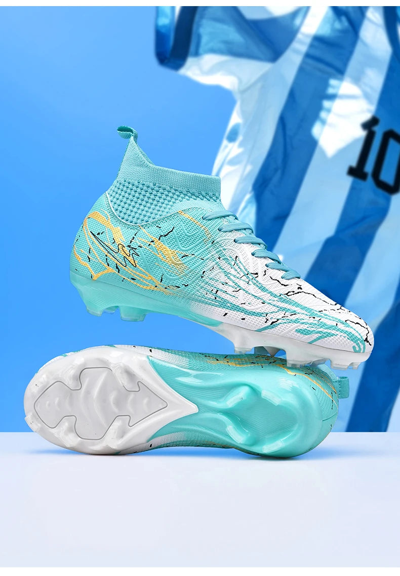 Chaussures de football à crampons FG pour terrain ferme, coupe basse, à lacets, pour hommes, professionnelles, antidérapantes, résistantes à l'usure, pour entraînement sur herbe naturelle