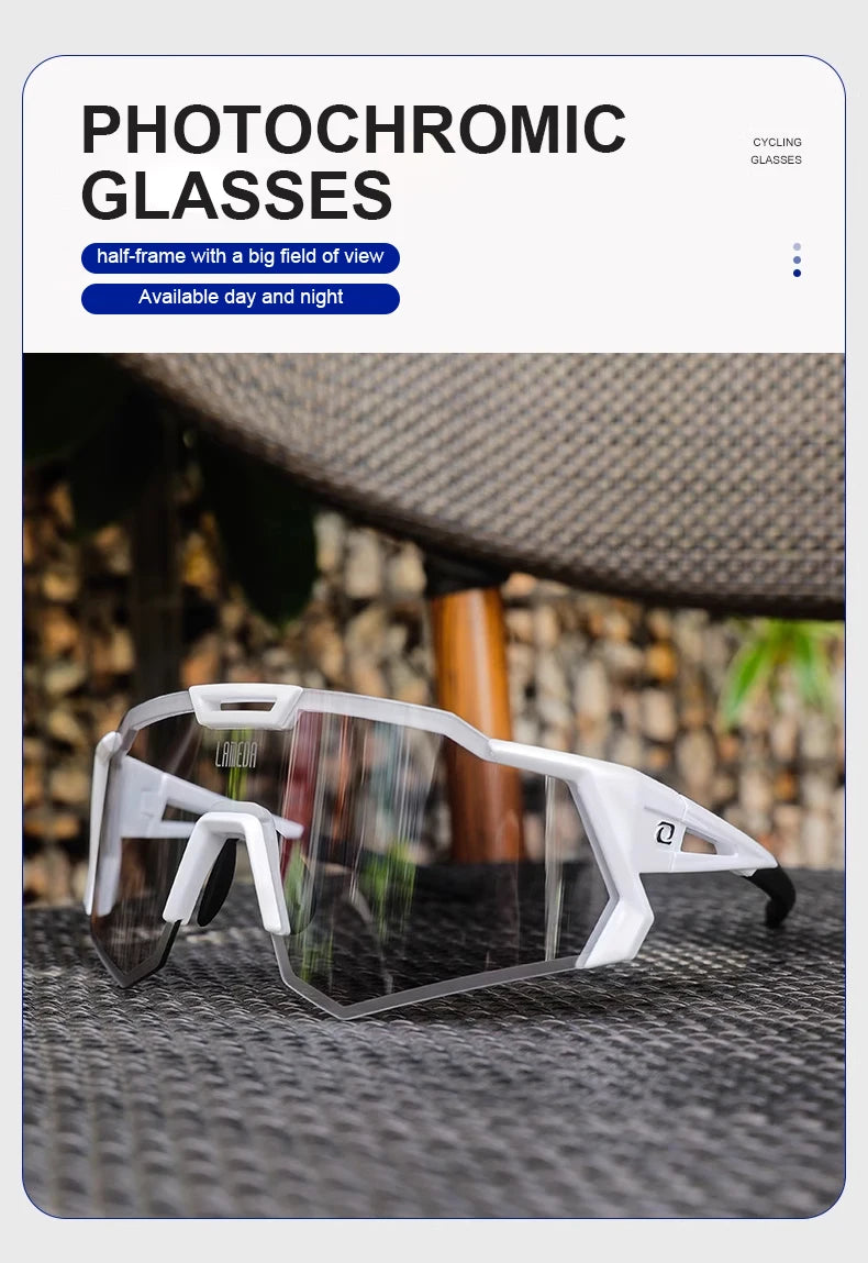 LAMEDA gepolariseerde fietsbril voor op de weg, UV400, mountainbike-zonnebril, fietsbril, sportbril, outdoor-zonnebril, heren, dames
