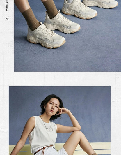 Xtep Casual Shoes Spring And Summer Lightweight Sports Shoes Thick Sole Fashionable Street Style Sneakers 875319320004