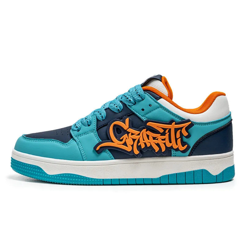 Modne niebieskie designerskie buty do skateboardingu dla mężczyzn, odzież uliczna, hip-hopowe trampki dla mężczyzn, luksusowe trampki na platformie do skateboardingu dla mężczyzn, buty do koszykówki dla mężczyzn