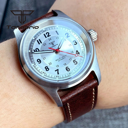 Tandorio 36 mm Fashion 20 BAR automatisk dykar- och pilotklocka för män och kvinnor NH35/PT5000/Miyota8215-urverk safirglas armbandsur med grön luminiscens