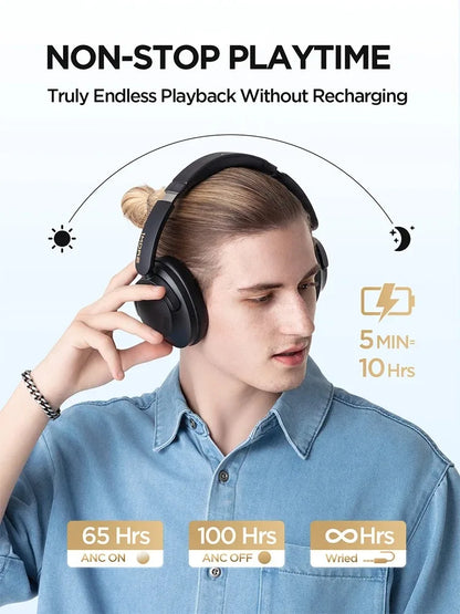 1MORE SonoFlow Pro Wireless Headphone 100H Playtime flash-sale Bluetooth Active Noise Cancelling Hi-Res Audio Clear Call