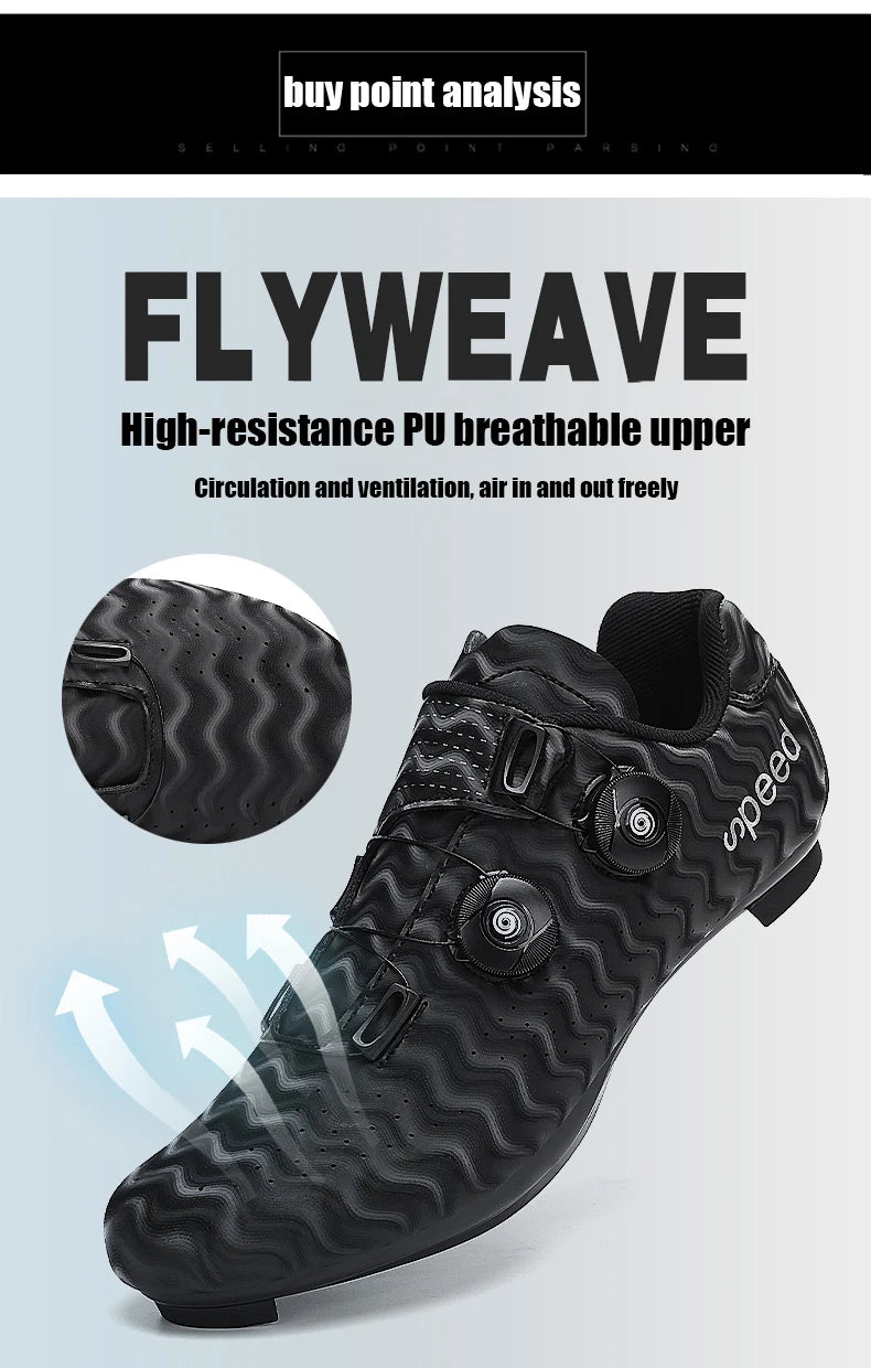 Chaussures de cyclisme pour homme : chaussures de course sur route à fixation automatique, chaussures de sport, chaussures d'entraînement sans crampons ; chaussures de cyclisme pour femme avec crampons SPD