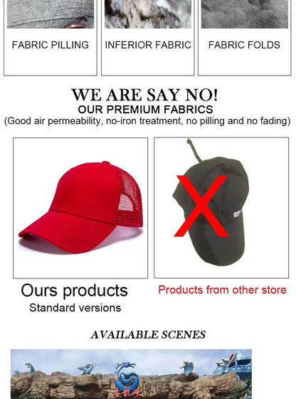 Baseballcaps für Großhandel, lässige Caps für Herren, Mesh-Hüte für Damen, Unisex-Hüte, Hut mit individuellem Logo, bestickte Hüte