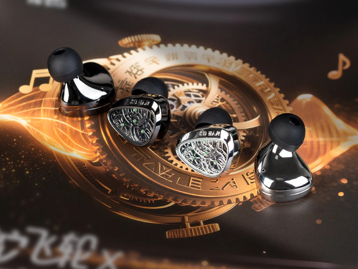 KBEAR TBX Tourbillon X IEMS Écouteurs intra-auriculaires filaires avec diaphragme en fibre de carbone CVD de 10 mm, basses profondes, casque de jeu