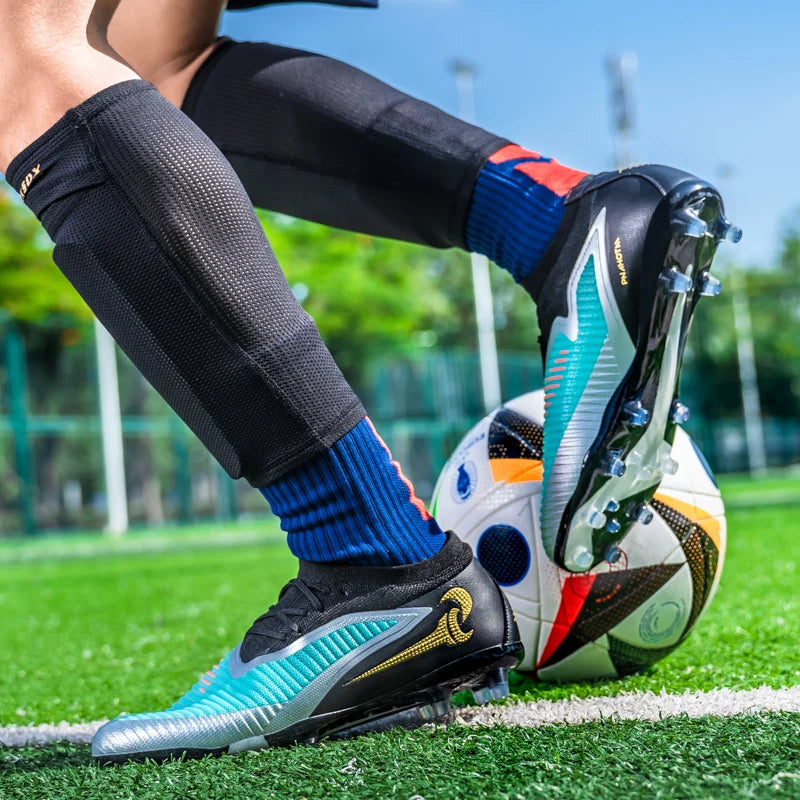 Chaussures de Football pour hommes, crampons de société, bottes professionnelles de terrain de Football en plein air, chaussures d'entraînement sur gazon, baskets à pointes longues