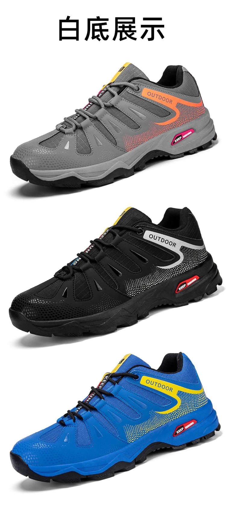 Scarpe da uomo per attività all'aperto - Scarpe da alpinismo antiscivolo da uomo - Calzature da viaggio, escursionismo e avventura - Sneaker casual alla moda