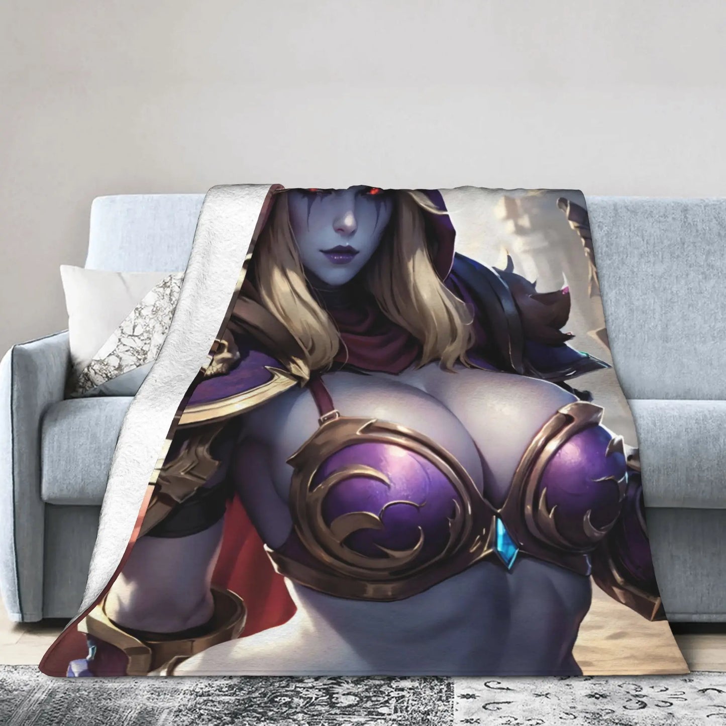 Warm BlanketStudents Travel World of Warcraft Sylvanas Windrunner Throw Blanket Flannel Bedspread For Home Decor Bed Cover