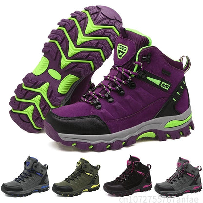 Couples Outdoor Hiking Shoes Comfortable Wear-Resistant Camping Climbing Mountain Shoes Breathable Sports Shoes Camping Boots