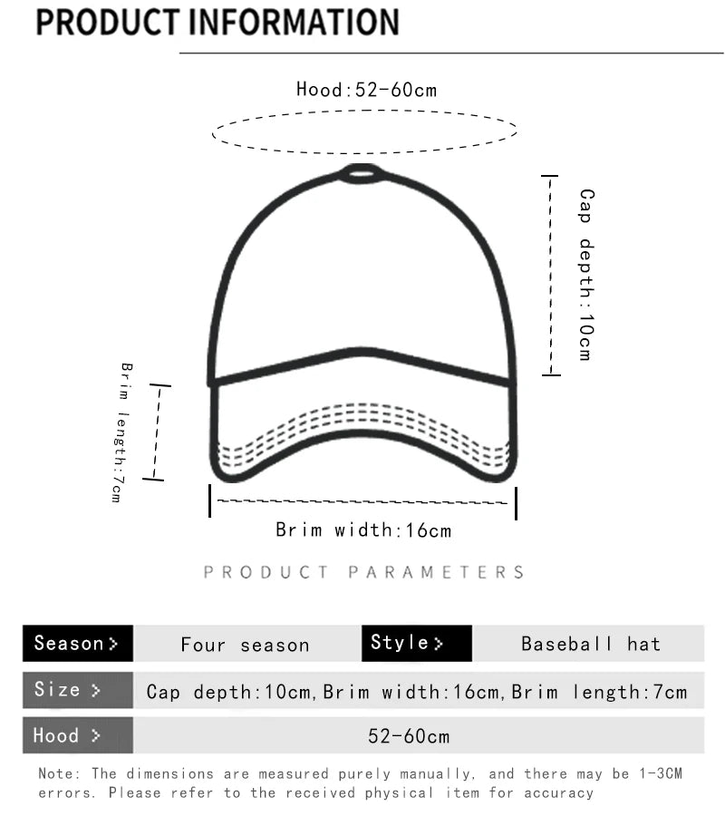 Korean Vintage Washing Men Women Baseball Hats Cotton Snapback Caps Embroidery New Versatile Fashion Letter Leisure Distress