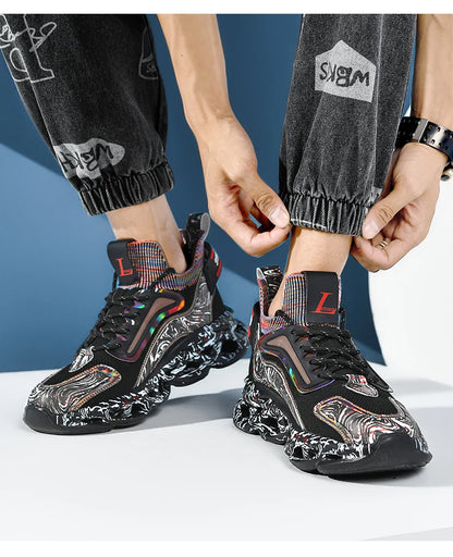 Chaussure Homme Chaussures de course respirantes pour hommes, baskets décontractées pour hommes, chaussures de tennis pour hommes, entraîneur de course, mocassins à la mode, luxe