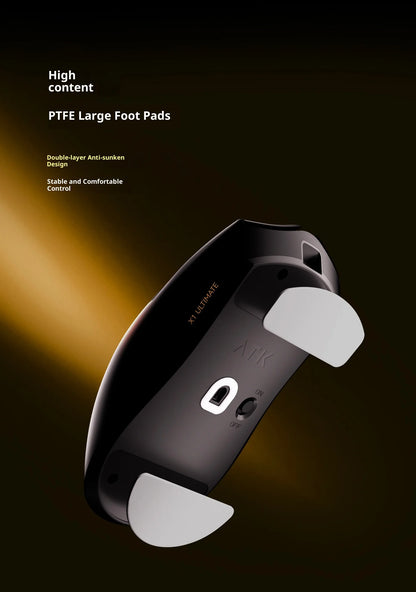 Mouse gaming wireless ATK X1 V2 Ultimate 2.0 Paw3950 Ultra, 54g, ușor, 750ips, latență redusă 0.163ms, 650ips, accesoriu nou, cadou