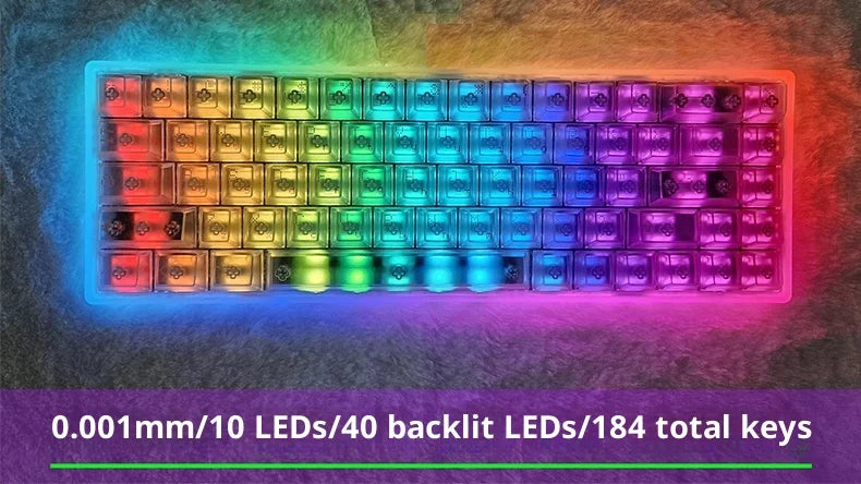 Everglide AE68 Pro Gaming Keyboard 8000Hz Polling Rate High Performance 0.001mm Rapid Trigger ADC Direct Link Dual RGB Lamp