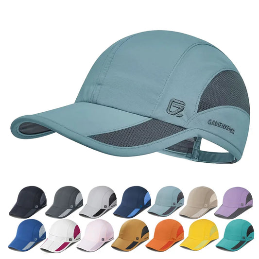GADIEMKENSD Unisex Quick Dry Sports Cap - Running, Hiking, Golf - Sun Protective Outdoor Cap (Gorra Running, Boné Corrida）