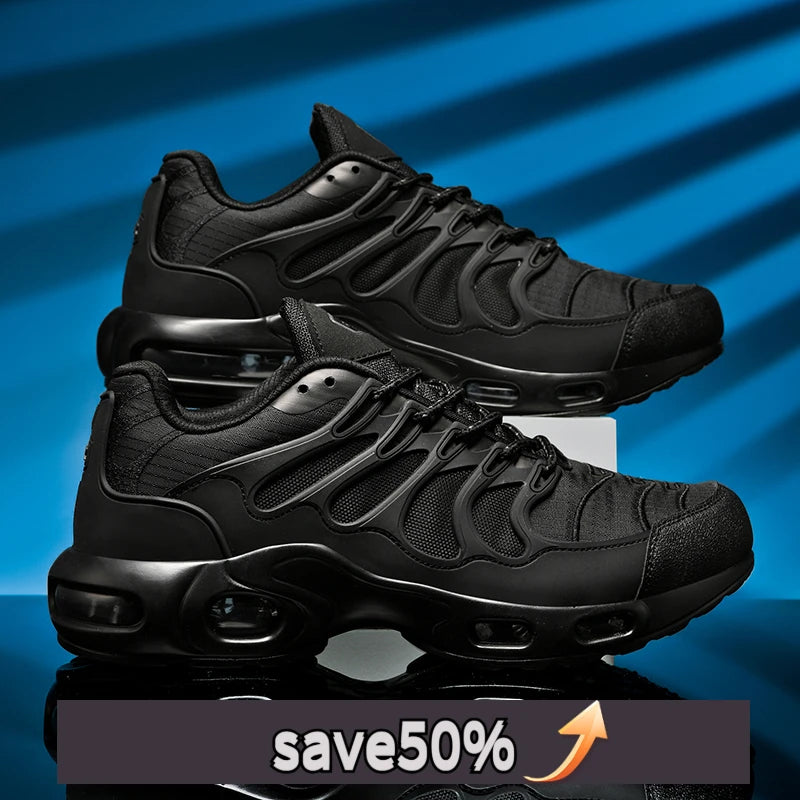 Men's air cushioned running shoes, marathon sports, breathable and lightweight, women's comfortable and non slip casual shoes