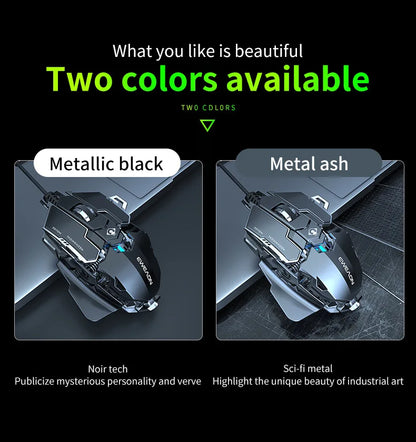 Mechanical Metal Gaming Mouse Wired Ergonomic RGB Backlit Game Mouse 12800 DPI Optical USB Mause Computer Mouse For Desktop PC