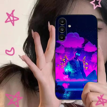 Калъф за телефон R-Royales F-Fortnites за Samsung S24,S21,S22,S23,S30,Ultra,S20,Plus,Fe,Lite,Note,10,9,5G, черен мек калъф