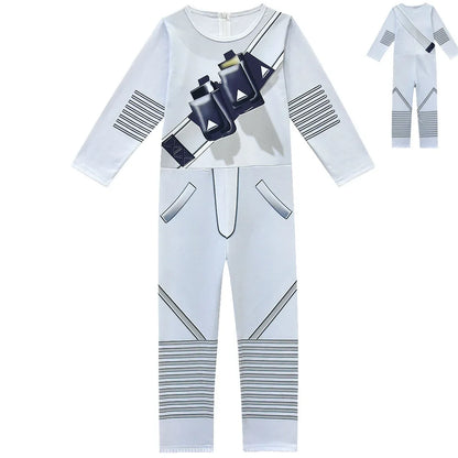❤★❤Fatos macacão DJ guerrilla warfare para crianças, roupa de cosplay de palhaço, fato de Halloween, Natal, festa temática, jogo, cosplay Fortnites Co★♥★