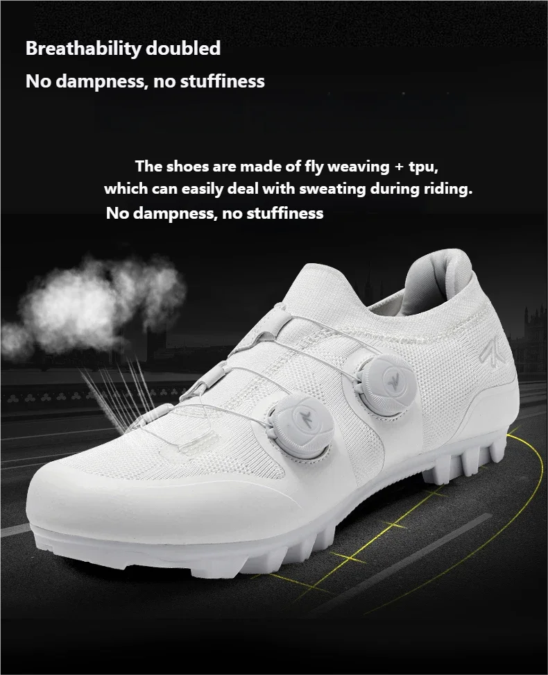 Men Mtb Cycling Shoes New Women Pink Self-Locking Cleats Speed Road Bicycle Shoes Flat Trail Racing SPD Mountain Bike Sneakers
