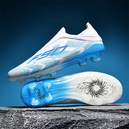 Nouvelles chaussures de football pour hommes, crampons de haute qualité, bottes de football pour terrain en herbe, idéales pour les matchs en extérieur, baskets légères mi-hautes, très vendues, antidérapantes, pour l'e