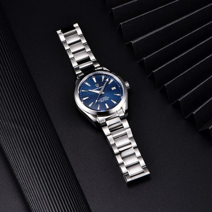 Luxe herenhorloge van PAGANI DESIGN – Mechanisch automatisch model (kaliber 8215), van roestvrij staal, waterdicht, met datumweergave en lichtgevende wijzers