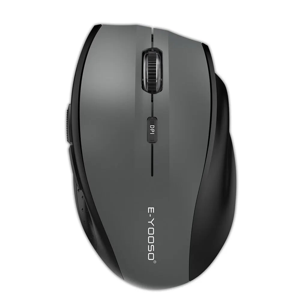 E-YOOSO E-1010 USB 2.4G bezdrátová herní a kancelářská myš, optická herní myš 2400 DPI, ergonomická pro notebook, PC a počítač