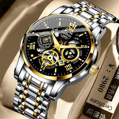 Orologio da uomo UTHAI L93: un modello di tendenza, di alta gamma e versatile, dallo stile «lusso accessibile». Questo orologio al quarzo è dotato di un quadrante traforato con numeri romani ed è impermeabile.